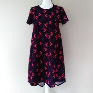 LulaRoe Single Pocket T-Shirt Dress XS Purple Coral